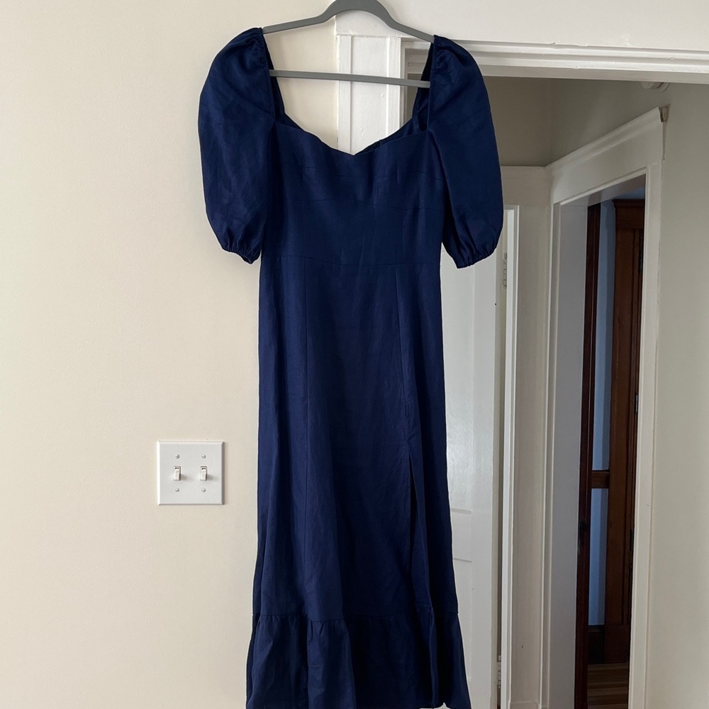 100% linen reformation dress